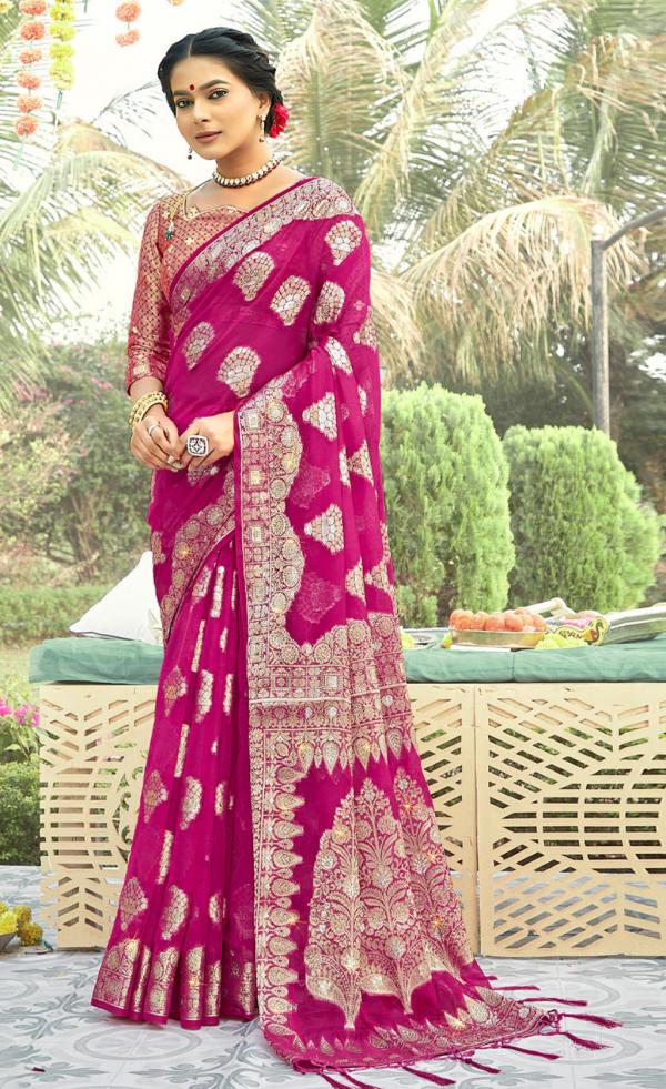 Bunawat Manbhawan Traditiona Designer Organza Saree Collection